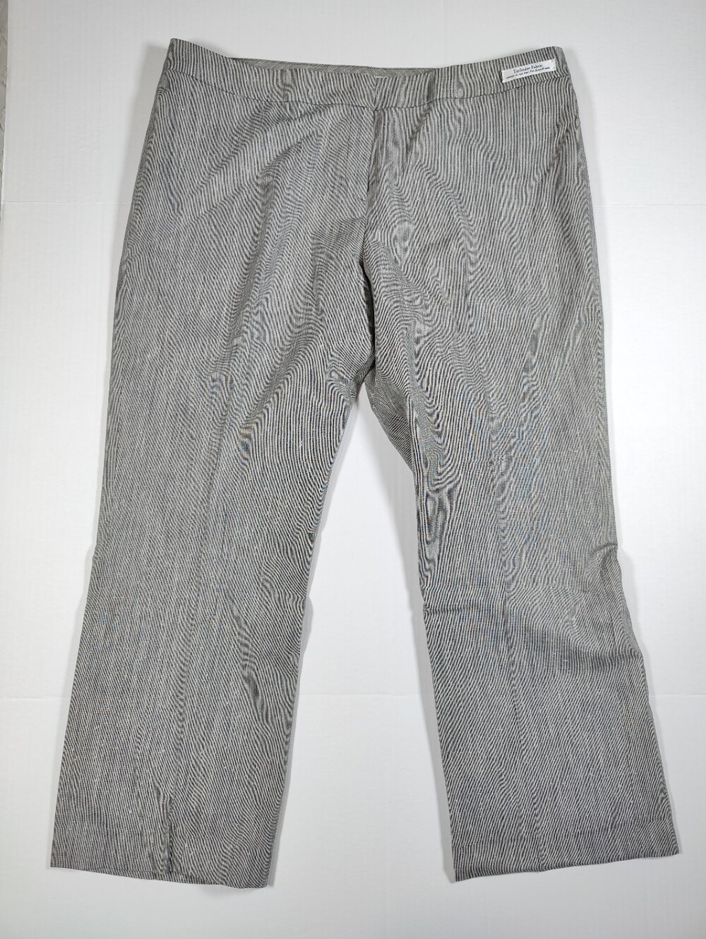 Vintage Pendleton Light Gray Wool Silk Wide Leg Dress Pants Size 18P (38Wx27L)